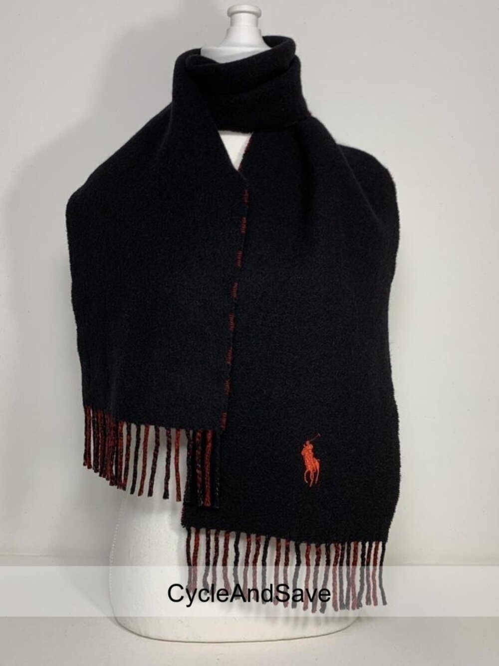 Polo Ralph Lauren Men's Black and Grey Scarf-wraps